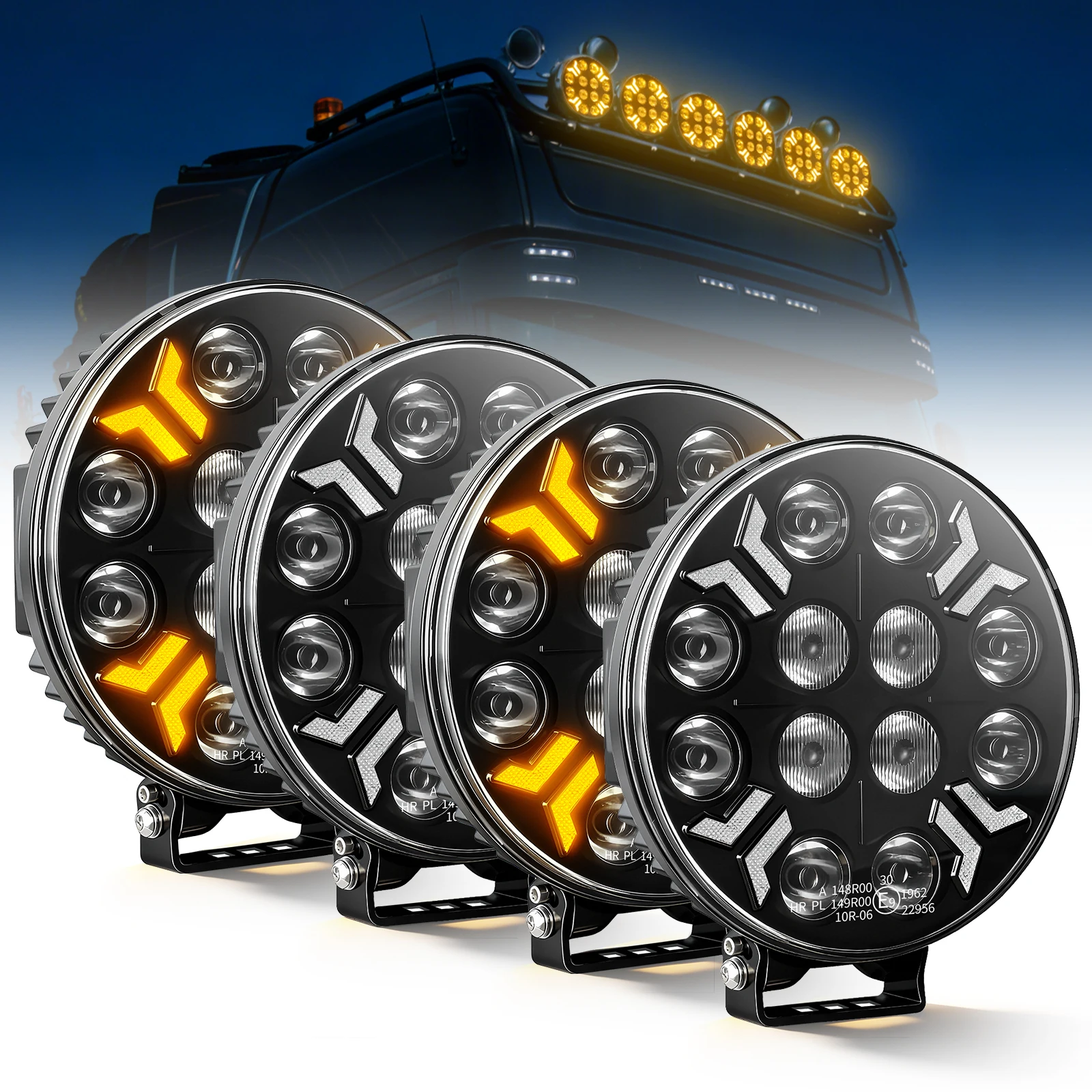 

HAOLIDE New 7 inch Led Work Light 240W White Yellow DRL Combo Beam Truck 4x4 Welcome Light for Pickup off-road use 12V 24V