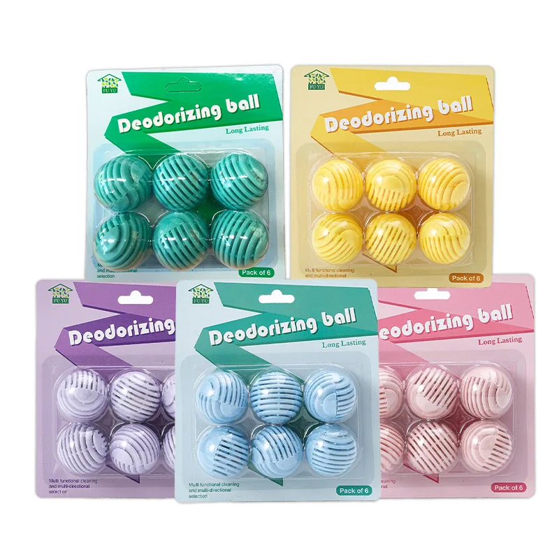 6Pcs/Pack Deodorizing Ball,  Mildew and Insect Proof, Long-lasting Air Freshener, for Wardrobe, Shoe Cabinet, Bathroom and Car