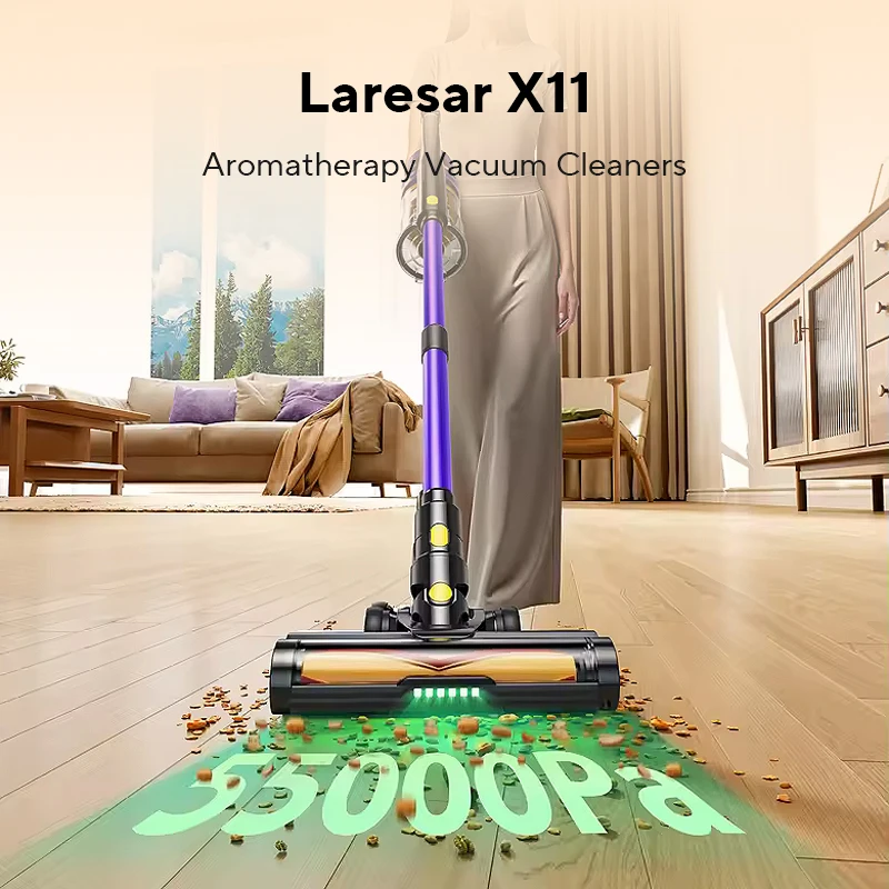 Laresar X11 550 واط 55000PA شفط الطاقة مكنسة كهربائية لاسلكية يده المنزل الذكي كوب الغبار 60 دقيقة وقت التشغيل 3 قطعة مجموعة Filte