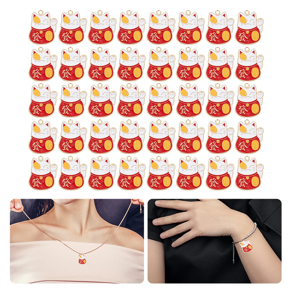 

40 Pcs Alloy DIY Charms Light Chain Lucky Pendant Necklace Bracelet Car naments Jewelry Accessories