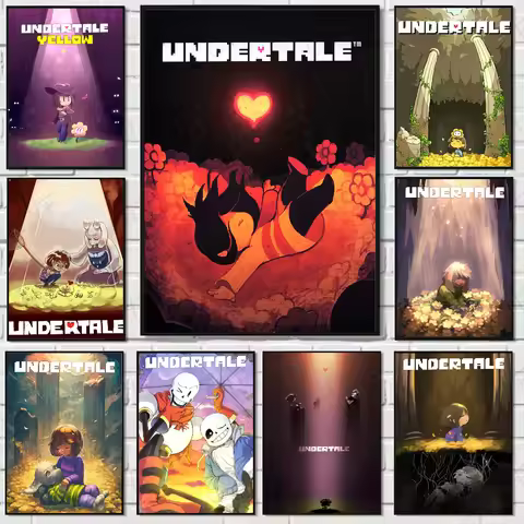 Hot Video Game U-Undertale Poster High Quality Wall Art for Home Office Bedroom Living Room Hallway Bar Perfect Gift Idea