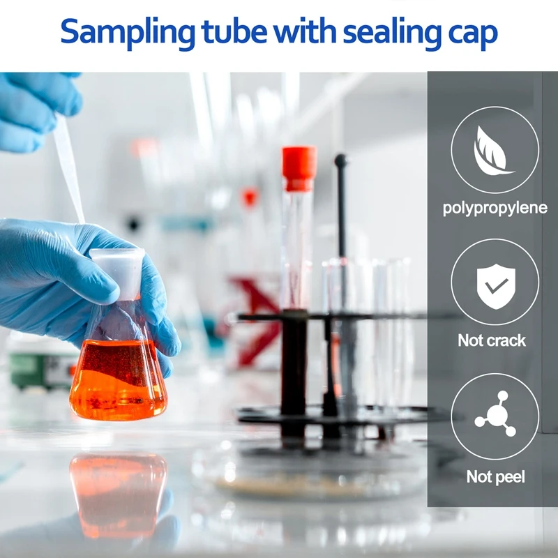 ABNP 50 pezzi 1,8 ml plastica graduata 0,063 once tubo di prova crioviale tubo campione con tappo di tenuta