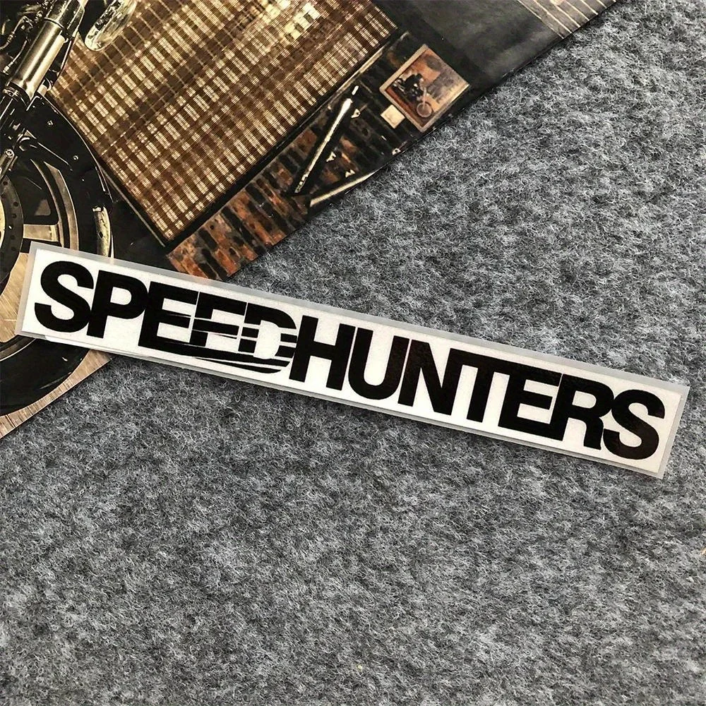 

Персонализированные наклейки для мотоциклов Speed Hunter, наклейки из ПВХ (18 см/7,09 дюймов x 2,5 см/0,98 дюйма), аксессуары для стайлинга транспортных средств
