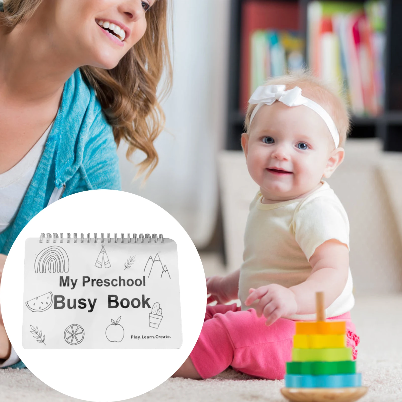 كتاب مونتيسوري مشغول للأطفال 12 موضوعًا لأنشطة التعلم لمرحلة ما قبل المدرسة لعبة تعليمية للأطفال الصغار في المدرسة المنزلية ورياض الأطفال