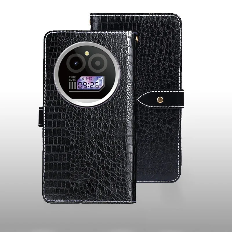 

Флип-чехол для IIIF150 Action A5 Pro, кожаный чехол с крокодиловым узором, слоты для карт, чехол Fundas