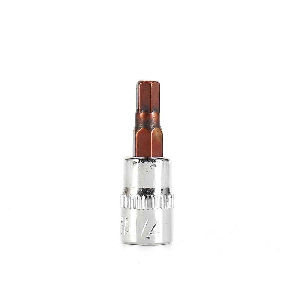 1Pc 1/4 "Antrieb Hex Buchse Bits Set 3mm 4mm 5mm 6mm 7mm 8mm Schraubendreher Bit Für Innensechskant Hand Werkzeug H3 H4 H5 H6 H7 H8 – Detail 1