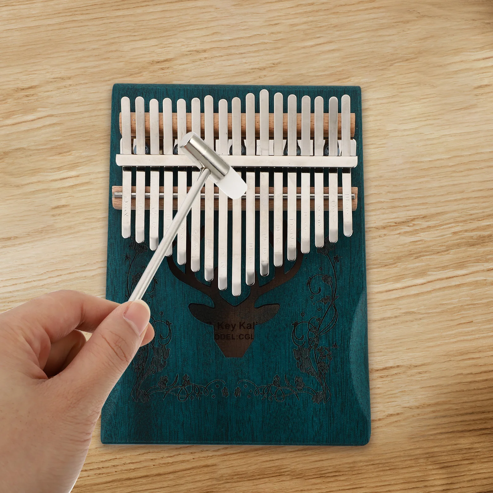 

Thumb 17 Keys Piano Musical Instrument Kalimba Finger North Wooden Mbira Gift Child Kids Instruments