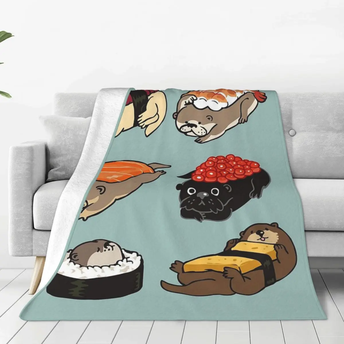 Sushi Otte Blankets Fleece Warm Sofa Throw Blankets For Home Bedroom Office Throws Bedspread Quilt