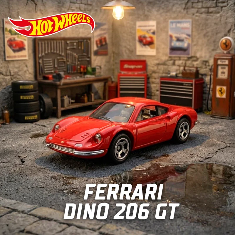 

In Stock Original Hot Wheels 2026G Case Ferrari Dino 206 GT Porsche 911 Diecast Alloy Car Model Collectible Surprise Toys Cars