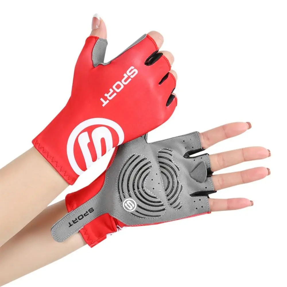 1Pair Sun Protection Half-Finger Cycling Glove Breathable Non Slip Driving Gloves Wear-Resistant Palm Protection Fishing Gloves
