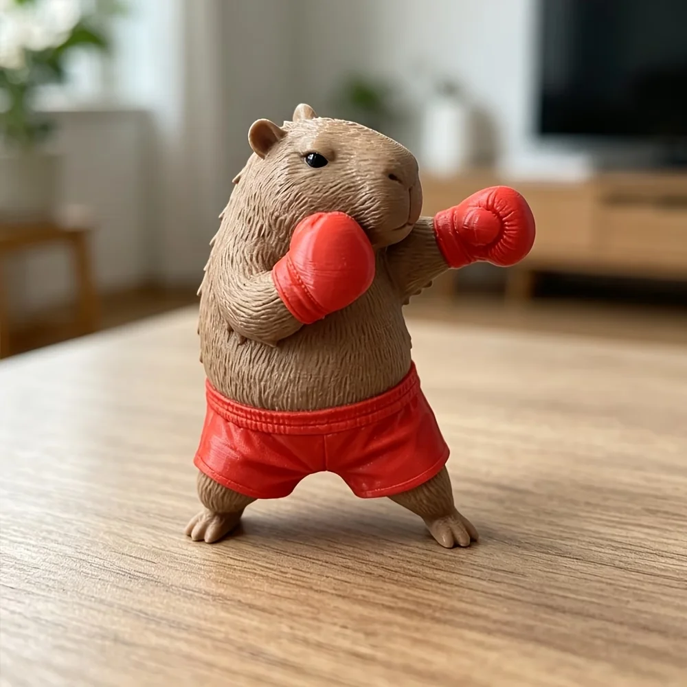 Niedliche Capybara-Figuren - Plastik-Capybara-Dekorationen, geeignet für Büro- und Autodekoration/Tiermodelle – Detail 4