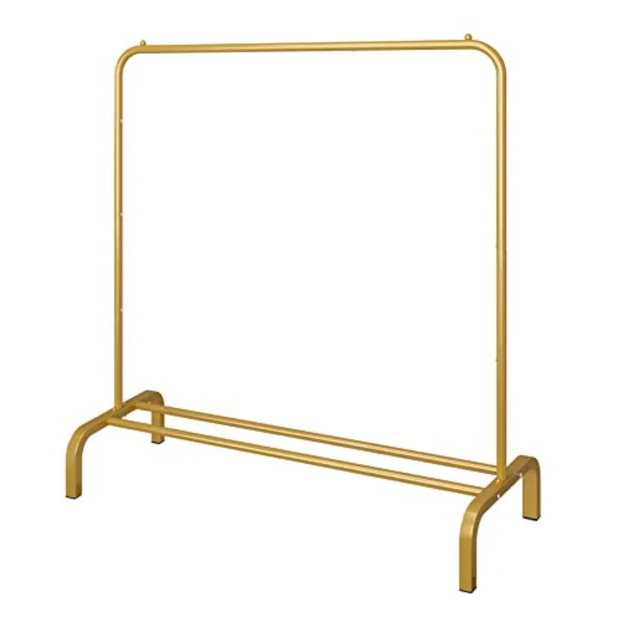 

Metal 43.3 Inches Garment Rack with Bottom Shelf Clothing Rack for Hanging Clothes Coats Skirts Shirts Sweaters Gold