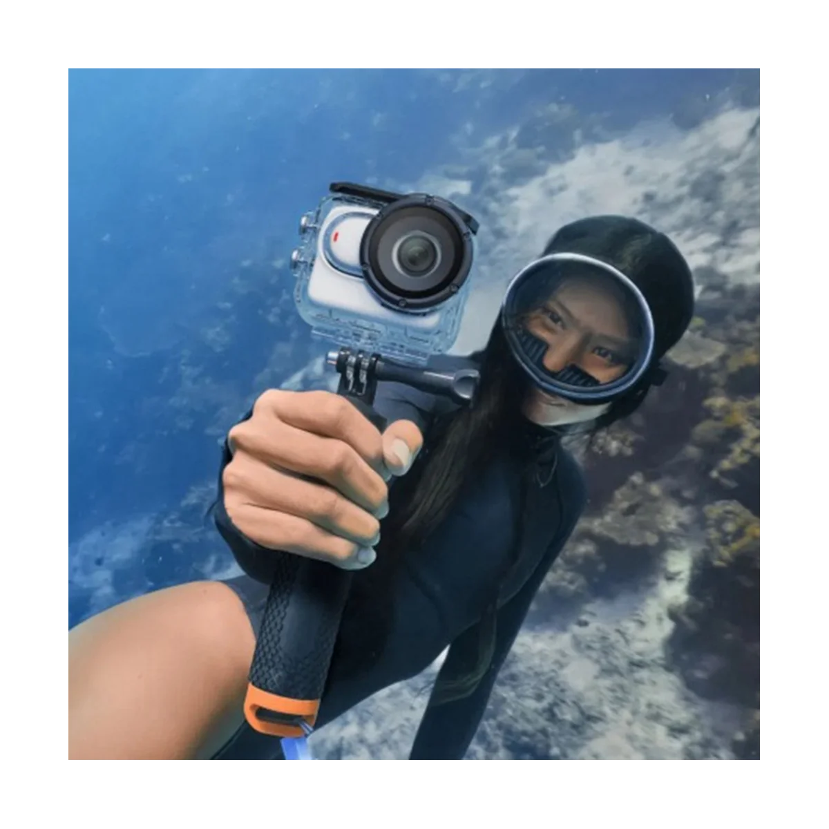 Cangkang Selam untuk GO 3 Casing Selam 60M Casing Tahan Air Lensa Optik Kaca Casing Tahan Air Solid Portabel Aman