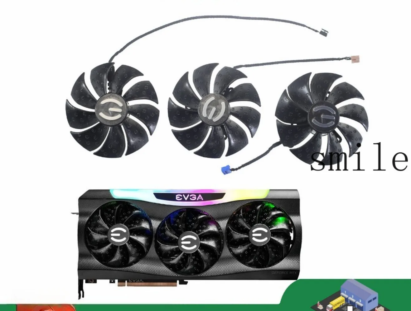 

PLD09220S12H Graphics Card Fan For EVGA RTX 3070 3080 Ti 3090 FTW3 ULTRA GAMING