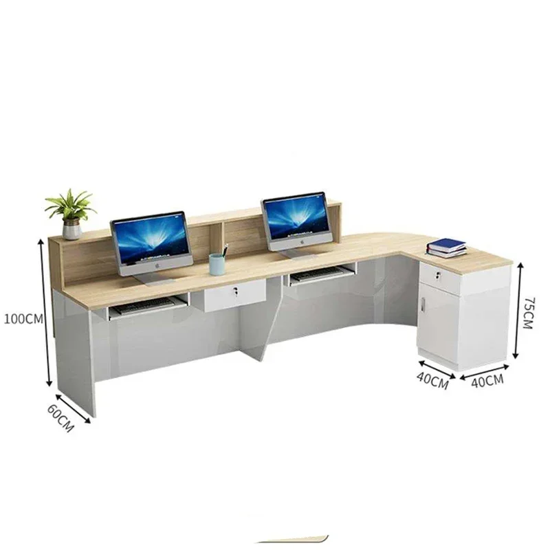 Black Minimalist Reception Desks Multifunctional Unique Counter Design Reception Desks Stylish Front Mostrador Bar Furniture