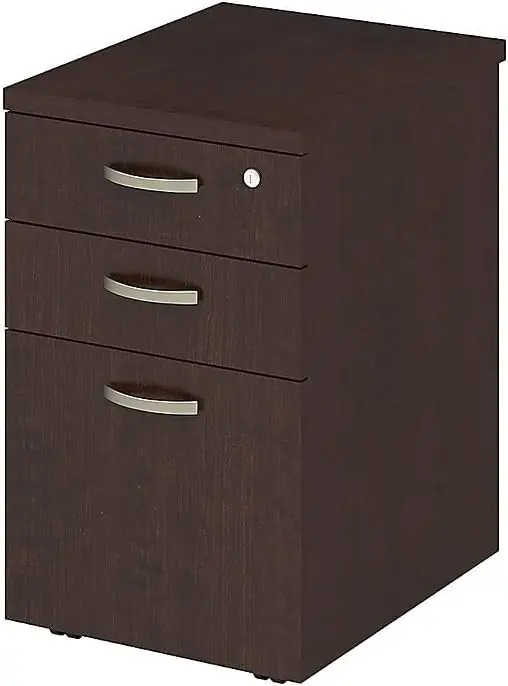 Easy Office Mocha Cherry 16W 3 Drawer Mobile Pedestal