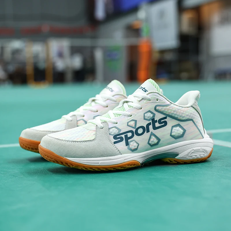 New Sports Shoes for Men and Women, Low-Top Lace-Up Thick-Soled Anti-Slip Table Tennis Shoes, Badminton Outdoor Training Shoe