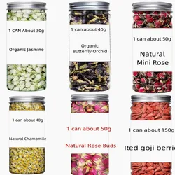 Natural Jasmine Lavender Dried Flowers Aromatic Rose Buds For Homemade Fragrance Incense Sachet Soap Wedding Candle Making 1 Can