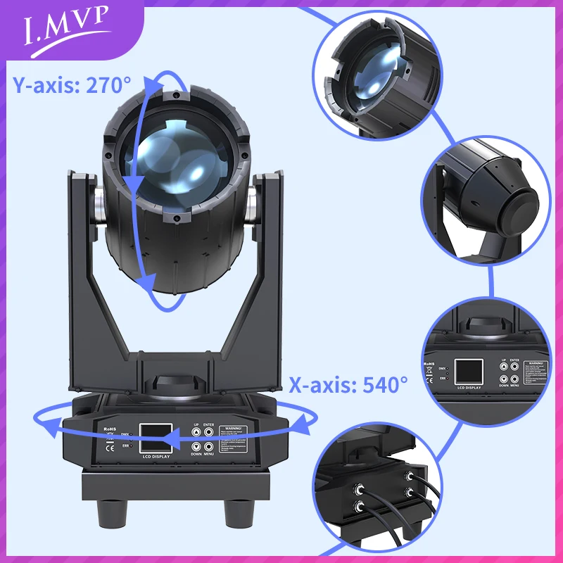 Waterproof Outdoor 380W DMX IP65 Beam 380 Moving Head Light for Landscape Hotel Park