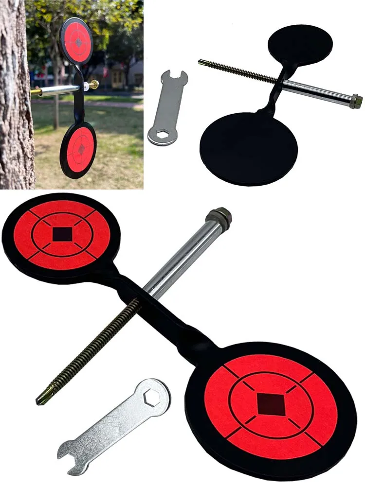 Thickened and Resistant 3mm Stainless Steel Double-disc Wooden Rod Insertion Tree Target Slingshot Practice