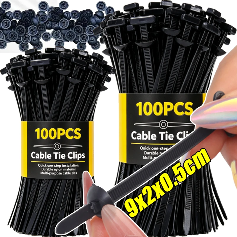 Heavy Duty Self-Locking Push Pin with Button Fixion Tools Nylon Universal Cable Tie Buckle Zip Tie for Car Auto Repair 1-100pcs