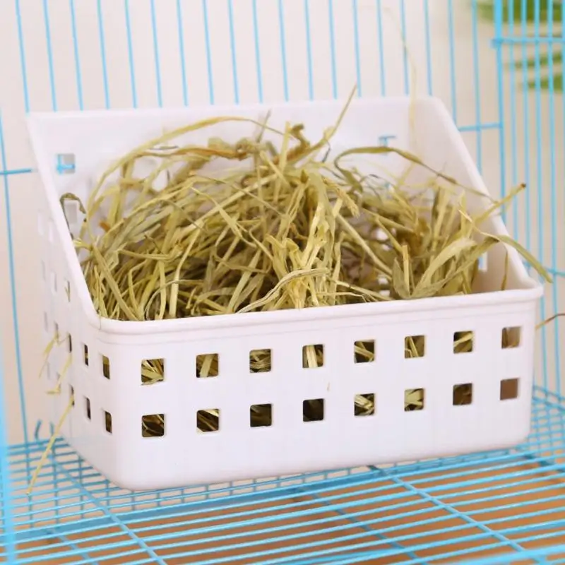 55KF Plastic Hamster for Hay Manger Pet Cage Grass Basket for Birds Bunny Rabbit