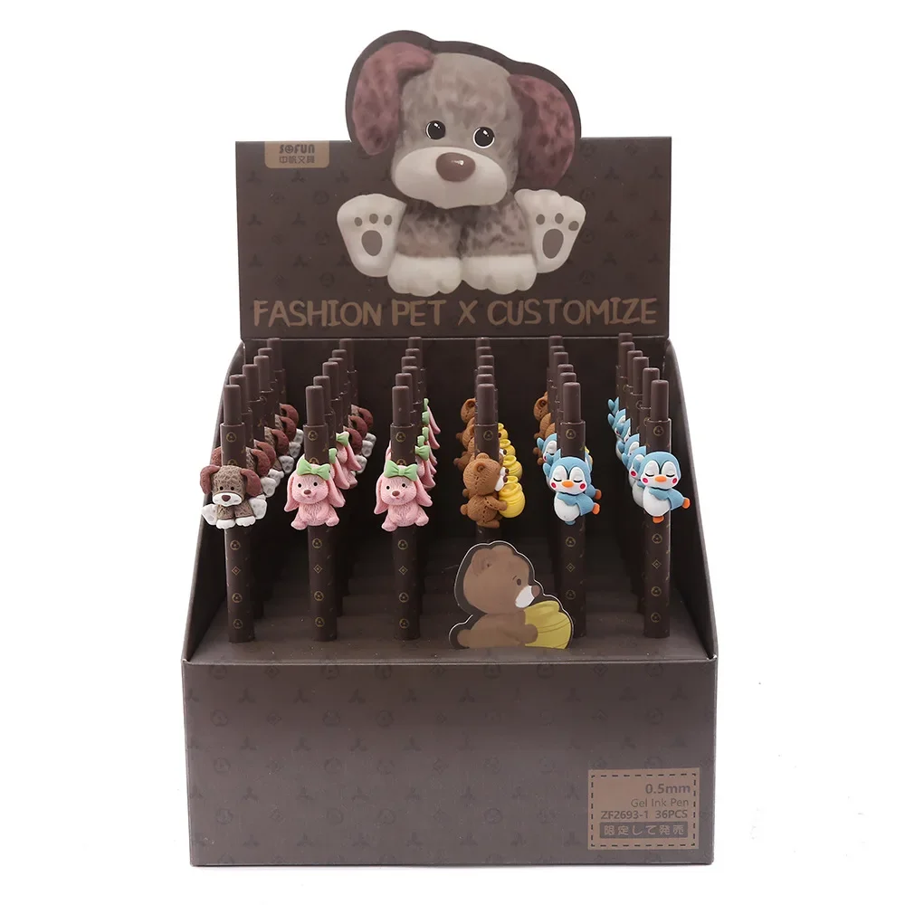 

36 шт., серия для маленьких собак, пресс в штучной упаковке, нейтральная ручка, офисный студенческий магазин канцелярских товаров