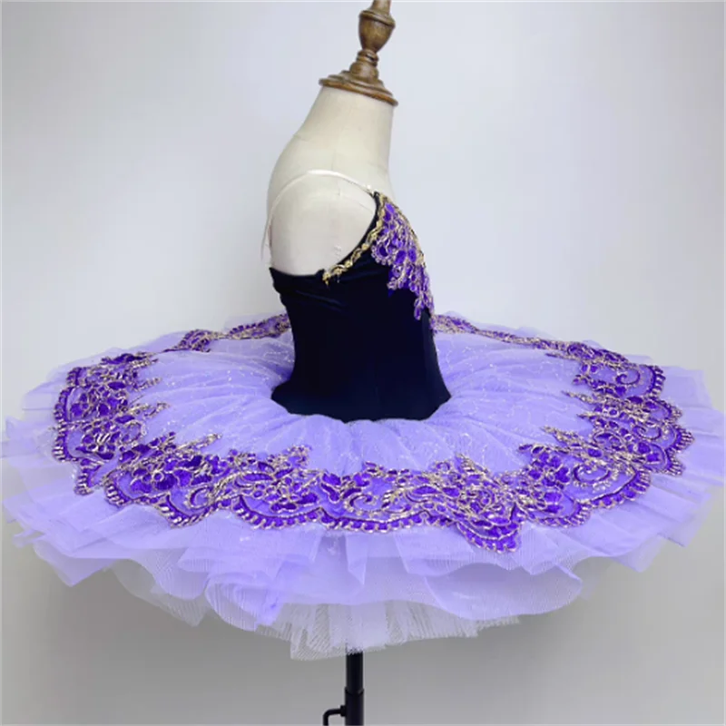 Girls Ballet Dress Performance Child Swan Lake Dance Costume Purple Professional Ballet Tutu Girls Kids Women Ballerina Dress