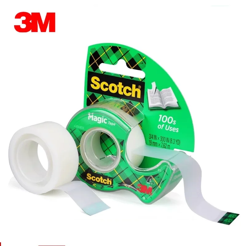 3M Magic Tape with Dispenser 105, 3M Scotch Invisible tape, Home Office Supplies and School Supplies for College and Classrooms