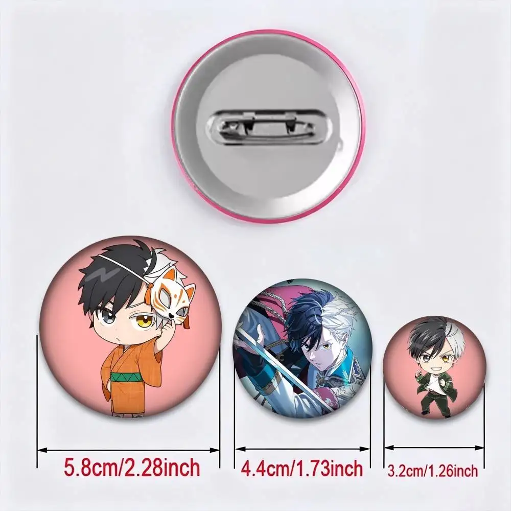 Anime W-WIND BREAKER Sakura Haruka  25 32 44 58 75mm Badges Personalized Round Brooches Pins Accessory Gift