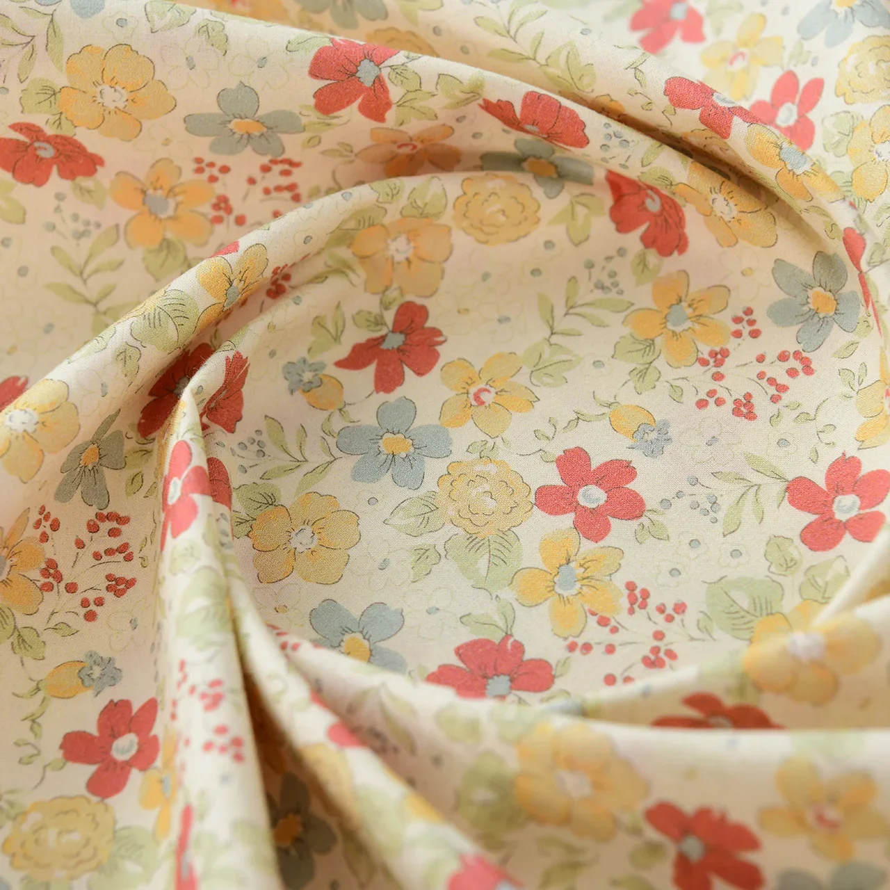 

145x50cm 60s Pure cotton countryside style small fresh floral handmade DIY dress doll clothes fabric sun cotton sewing cloth