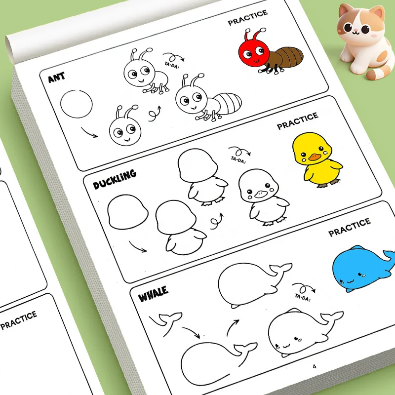 Cómo dibujar todo tipo de cosas para niños: dibujos paso a paso de animales adorables, vehículos, monstruos, robots, comida, regalos y mucho más!