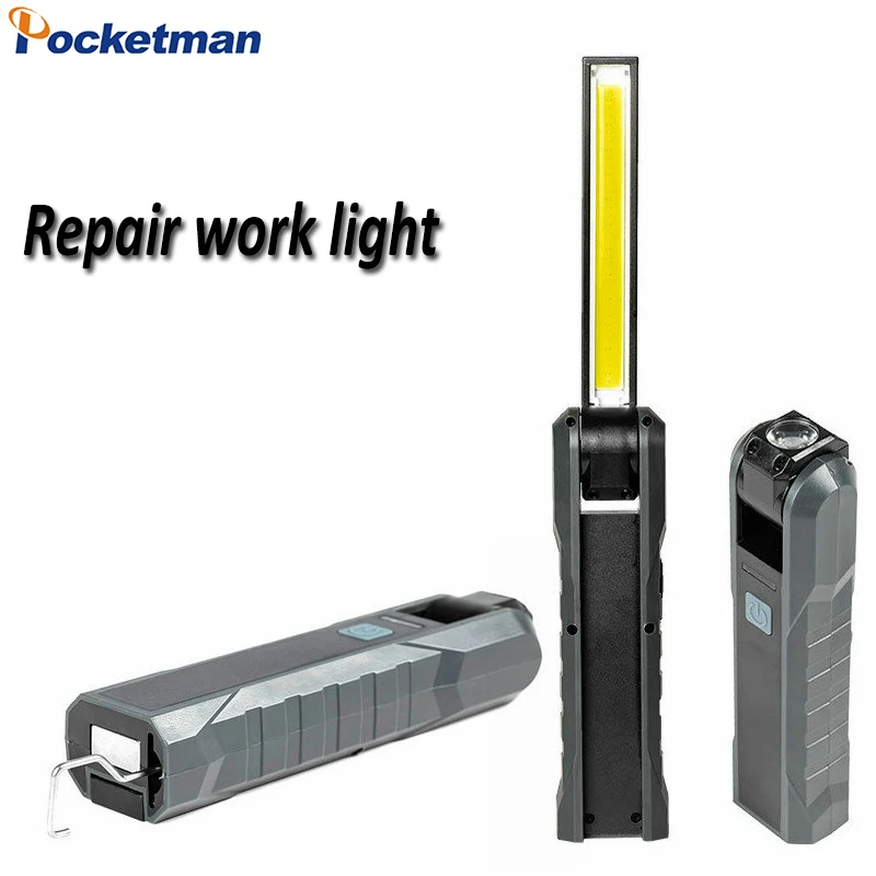 

Portable COB LED Work Light Foldable USB Rechargeable Flashlight Auto Repair Lights Inspection Lamp Handled Torch