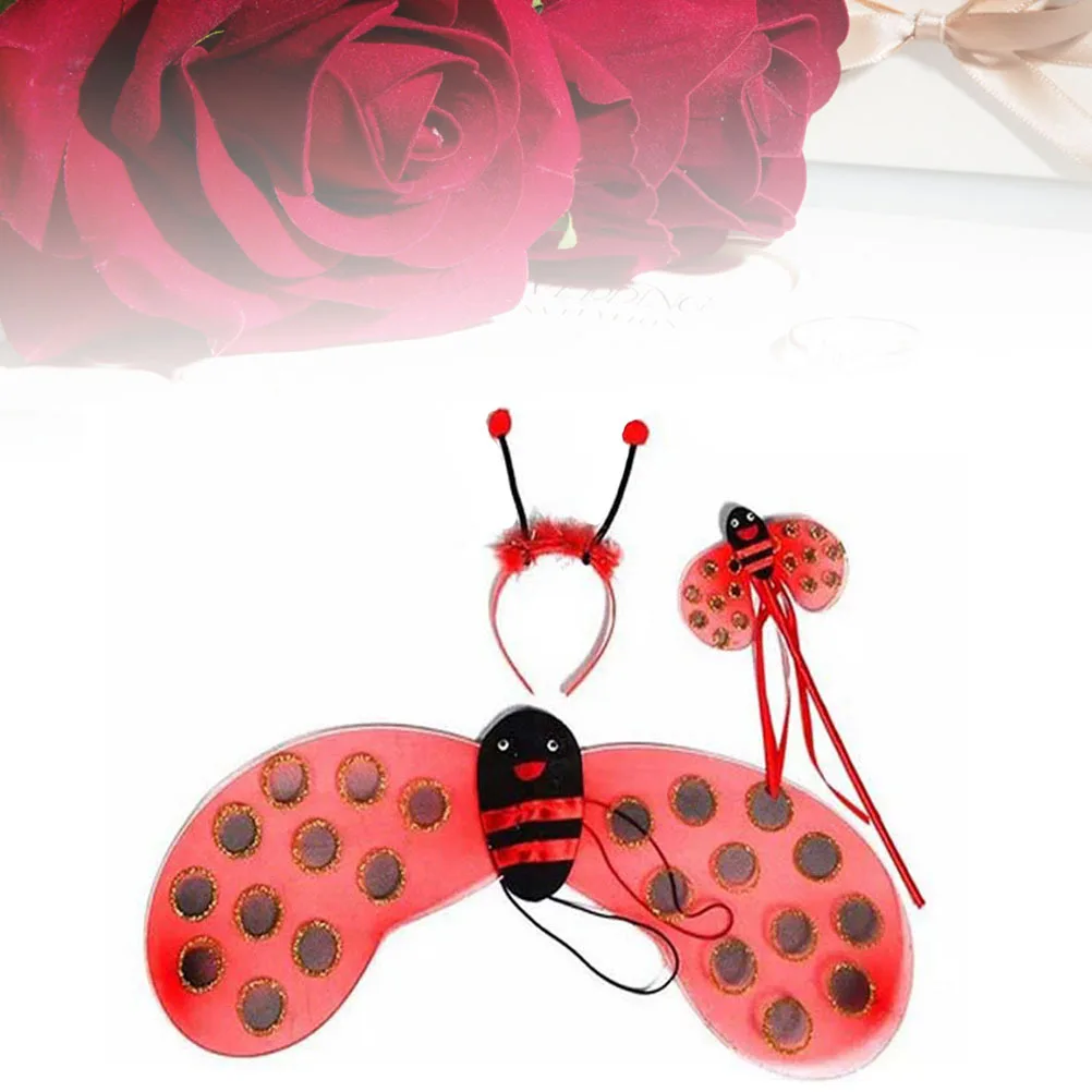 3pcs Ladybug Costume Headband Set Kids Animal Hair Loop For Party Cosplay Photo Props Children Festival Diy Decorations Favors