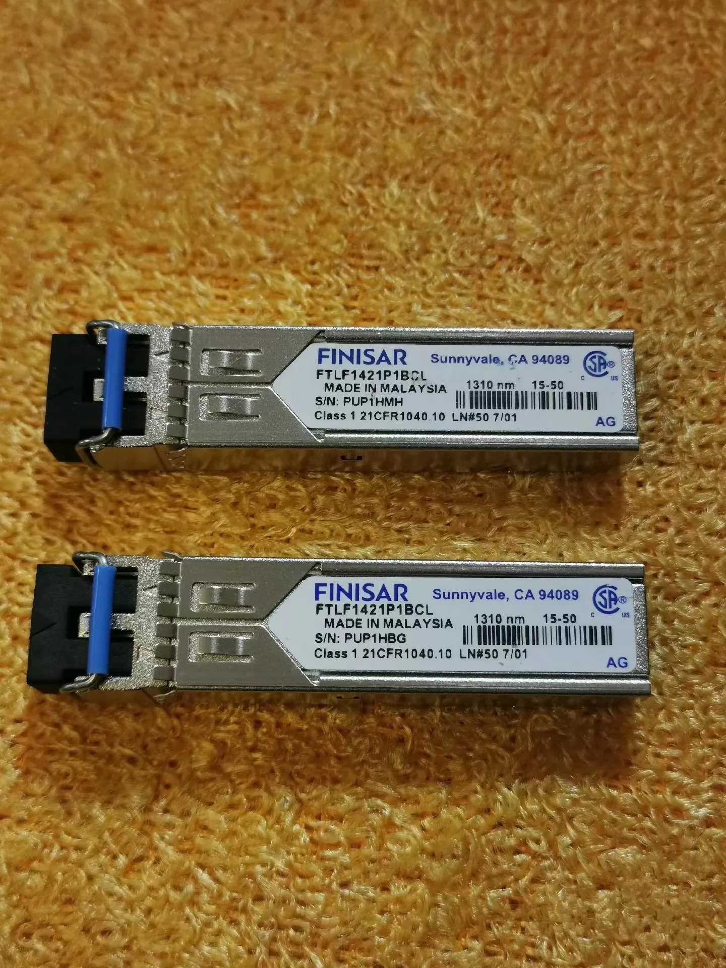 

Finisar SFP Module FTLF1421P1BCL 1310NM 2G 15KM Fiber Optical Module