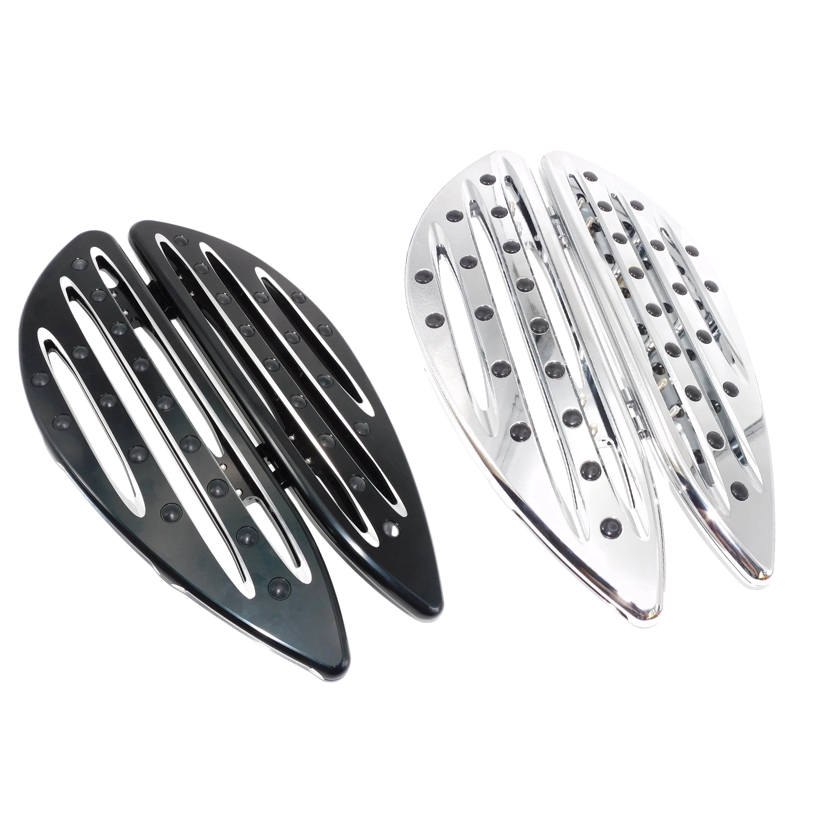 Motorcycle Driver Stretched Front Floorboards CNC Footrest Footpegs For Harley Touring Softail Street Electra Glide Road King FL