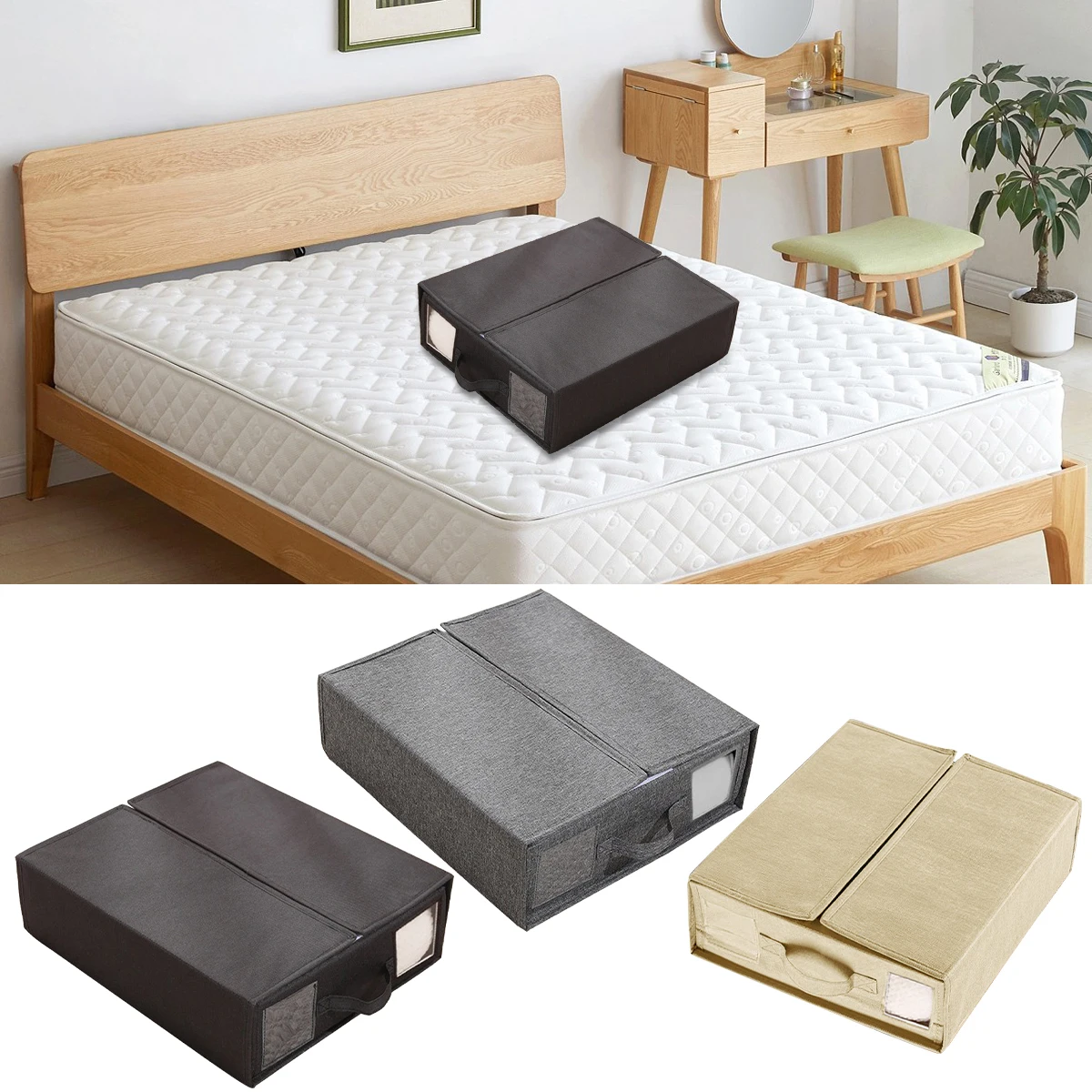 

Creative Bed Sheet Fabric Storage Box Finishing Storage Tool High Quality Quilt Cover Non-woven Storage Box Household Item