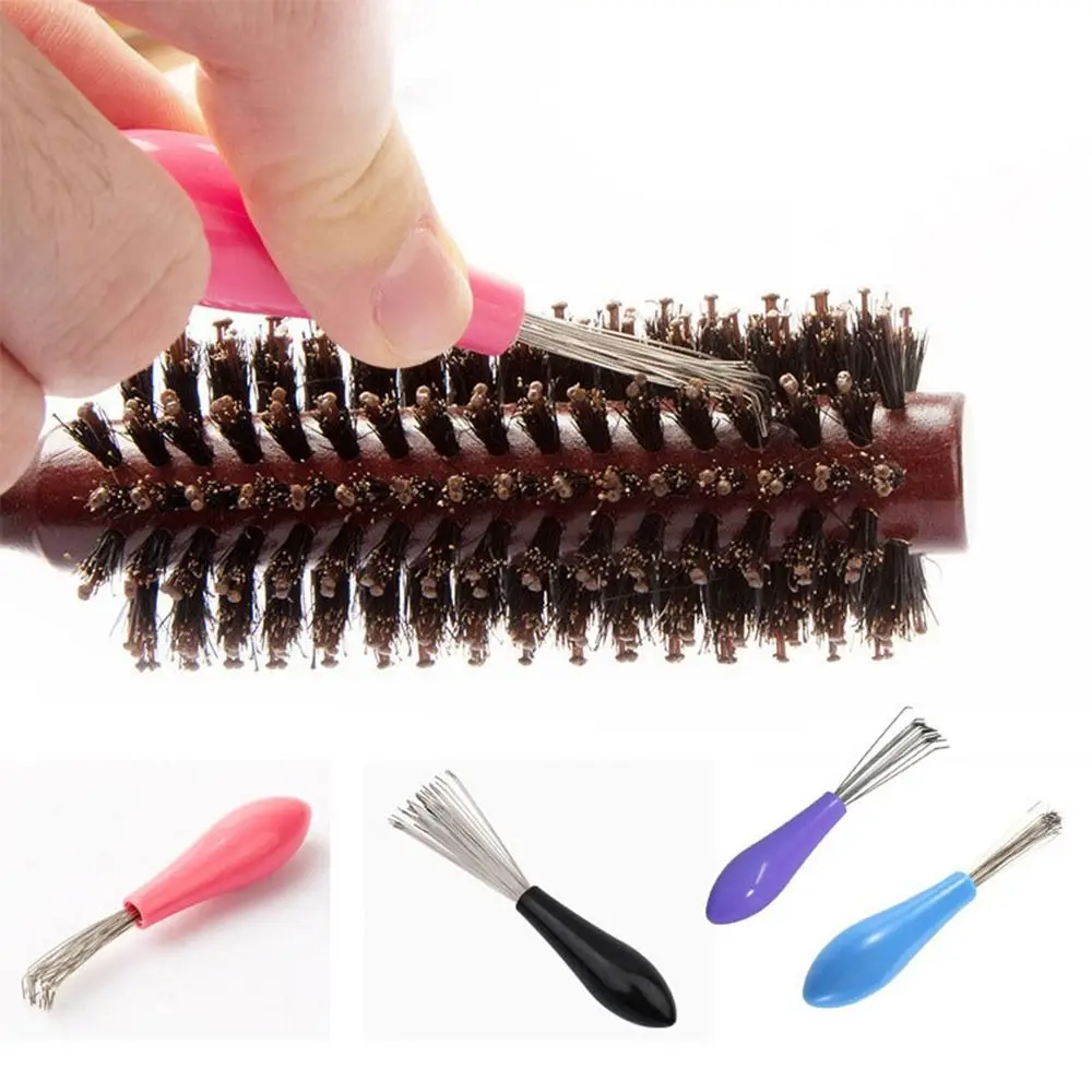 Peigne à poignée en plastique, brosse à cheveux, nettoyeur, outil à main multifonctionnel, brosse pour livres, fournitures de livres, outils de beauté intégrés