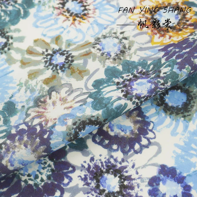 

Ткань 2025 Abstract Daisy Digital из 100% хлопка для платьев, шитья, кутюр, рукоделия