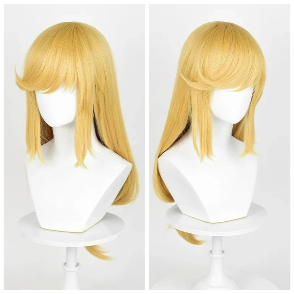 Perruque longue jaune doré style anime, résistante à la chaleur, en cheveux synthétiques, pour fête à thème anime, perruque de cosplay Applejack