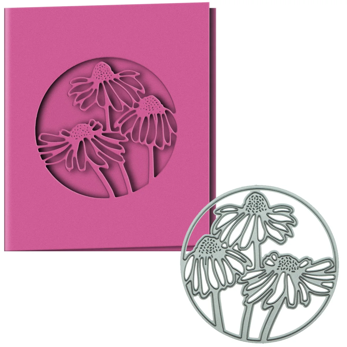 Cutting Dies Flower Daisy Pattern For Scrapbooking Handmade Postcard Cover Surface Decorating Accessory Paper Metal Cutter Mold