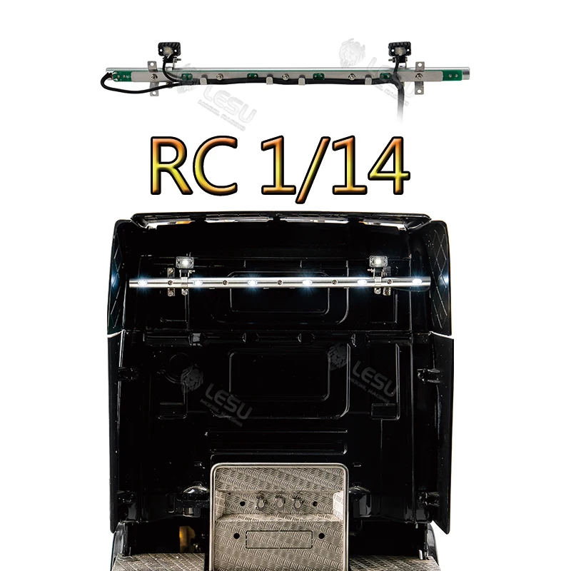 LESU RC Truck 1/14 Spotlight Aluminum Alloy LED Light Pole S-1321 For Tamiya 1/14 Rc Tractor Truck Tipper Accessories DIT Parts