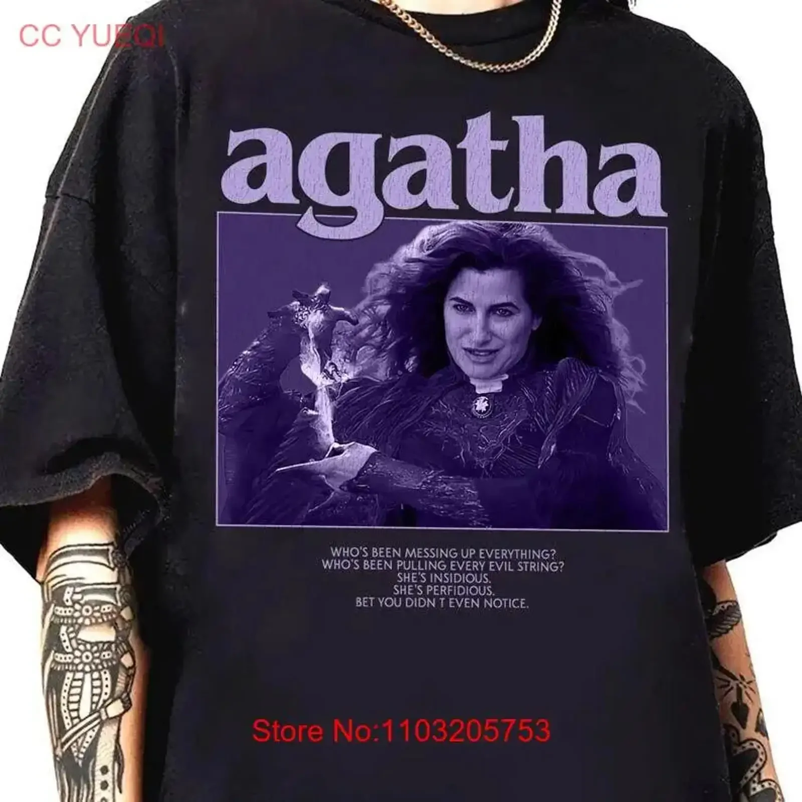 Винтажная футболка Agatha All Along Harkness Witch в стиле ретро 90-х годов, винтажная стираная мягкая мужская универсальная дышащая дизайнерская одежда