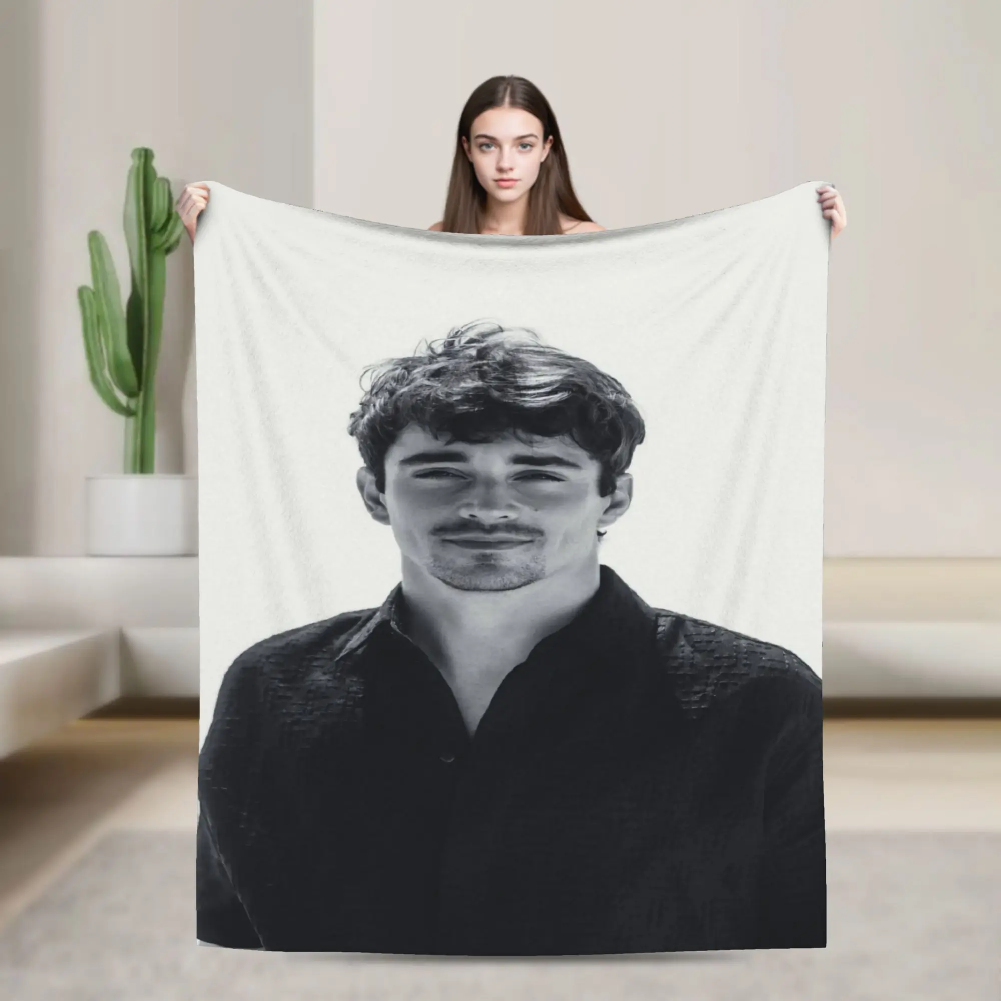 C-Charles L-Leclercs Blanket  Super Warm Fluffy Plush Throw Blanket For Living Room Airplane Travel Flannel Bedspread Bed Cover