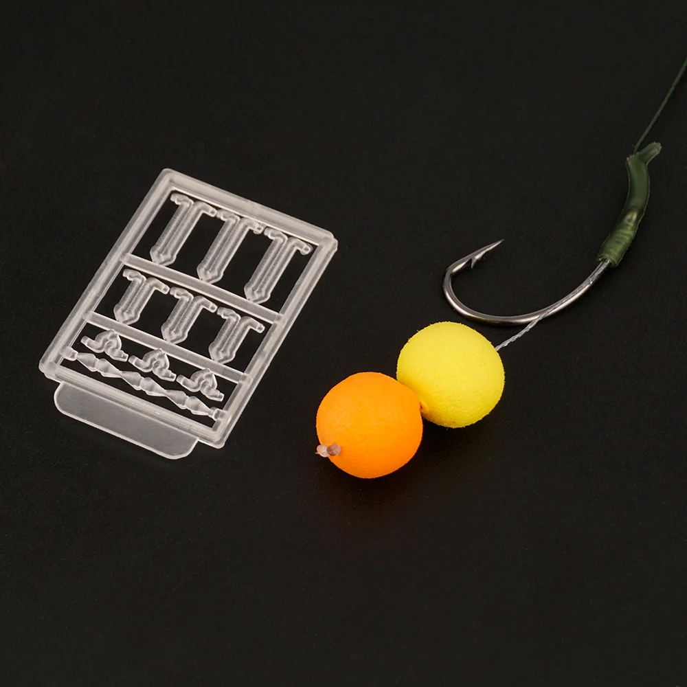 Hirisi TS108 6-teiliges Karpfenangel-Haarrig-Set, vorgebundener Haken mit beschichteter Schnur, Widerhaken, Anti-Tangle-Karpfenangel-Endgerät – Detail 7