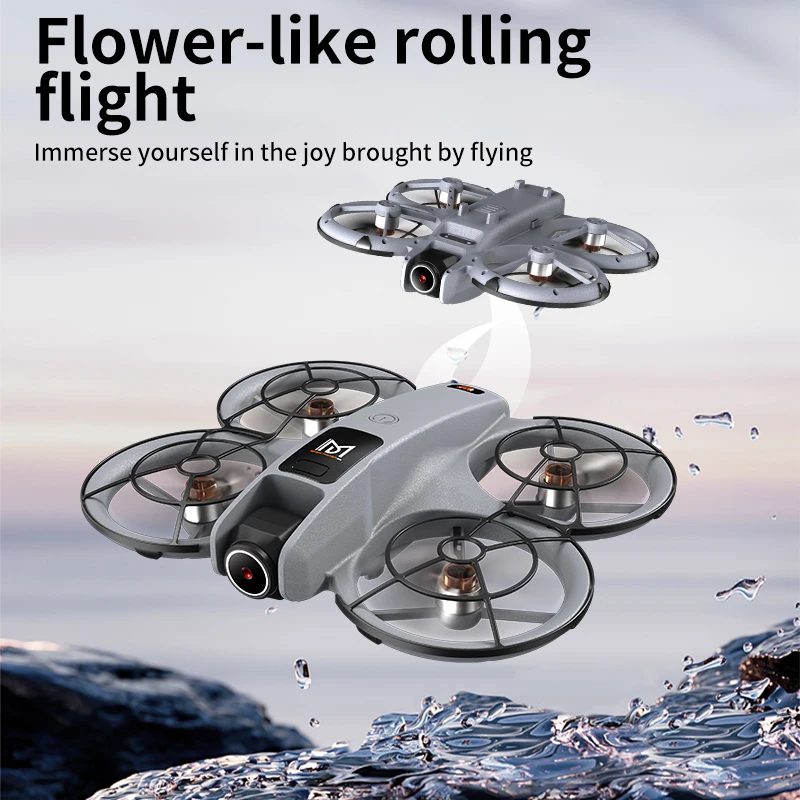 โดรน M2 Mini Rc ใหม่ปี 2025 พร้อม 8K HD 90 °   เฮลิคอปเตอร์เลนส์ปรับไฟฟ้า 360 °   พลิกของขวัญของเล่นเด็ก Quadcopter รีโมทคอนโทรล