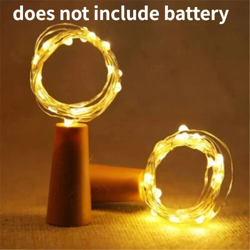 LED string lights Copper Silver Wire Fairy Light Garland Bottle Stopper For Glass Craft Wedding Christmas Decoration