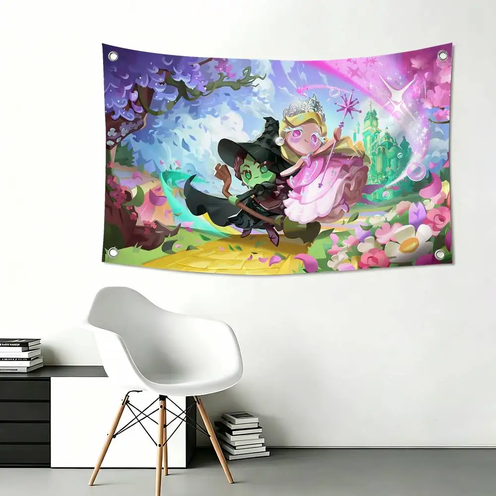 D-Dark E-Enchantress Cookie R-Run Kingdom Flags Wall Hanging Tapestry Outdoor Garage Room Decorative flag Background Blanket