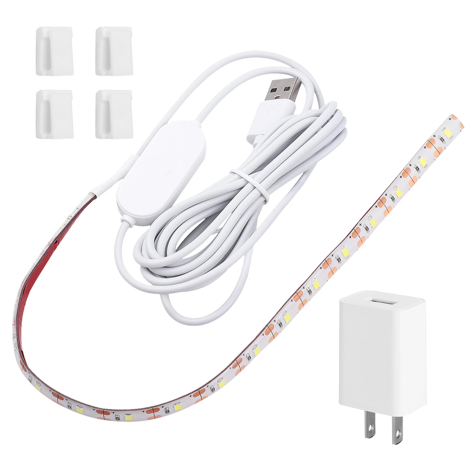 

50Cm 4000K Usb Powered Led Strip Light For Sewing Adjustable Brightness Pure White Flexible Lighting