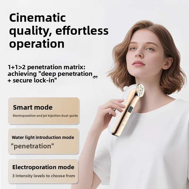 Facial Beauty EMS Microcurrent Electroporation Introducer LED Photon Skin Regeneration